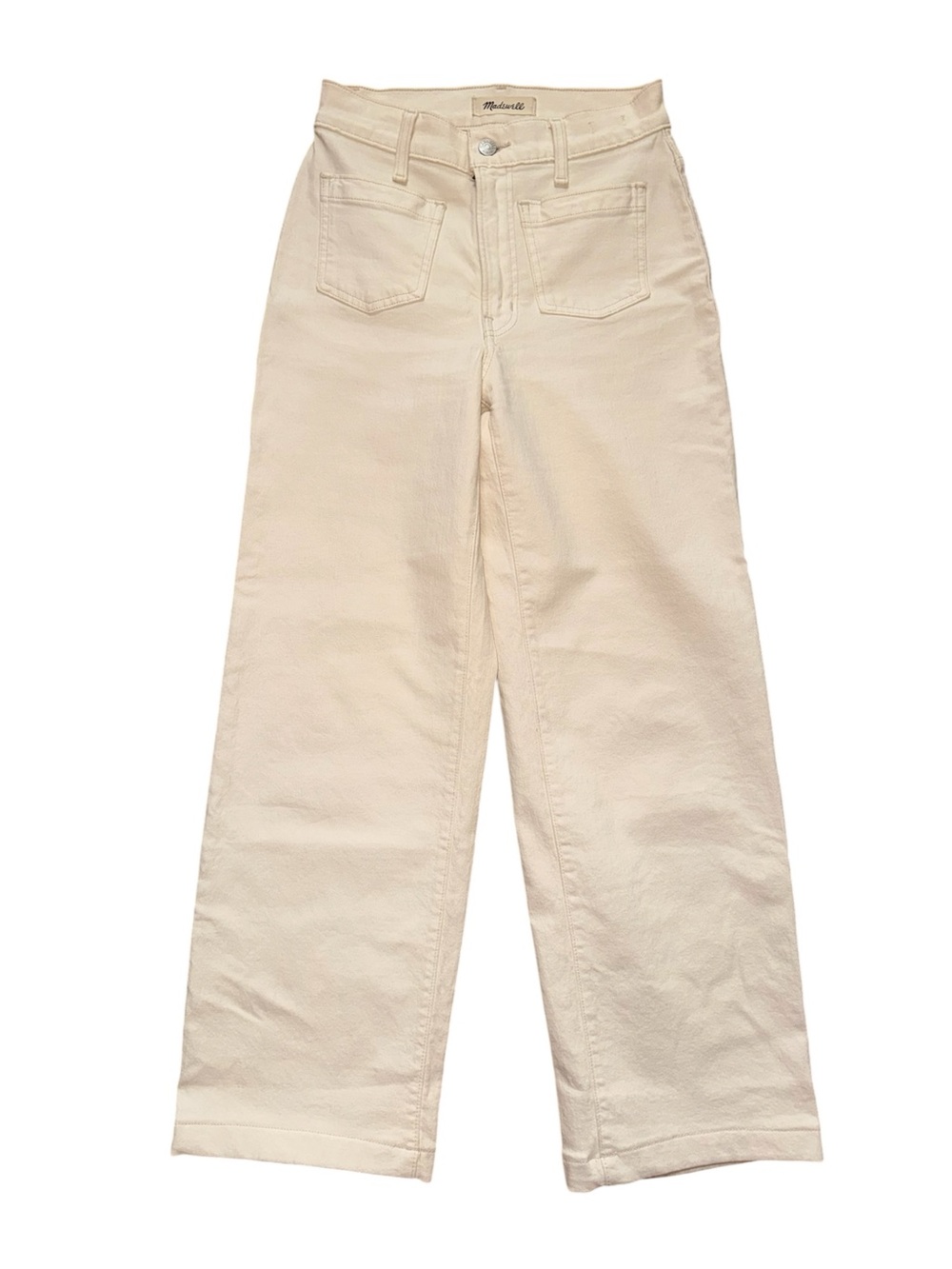Madewell The Perfect Vintage Wide-Leg Jeans Size 24 – Cream/Ecru Like New